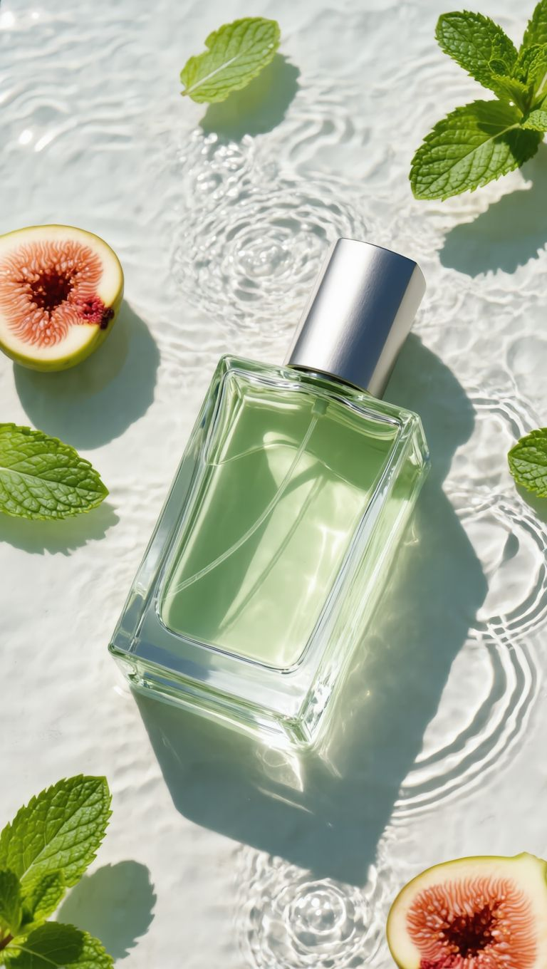 A series of perfume advertising images created with Kling AI